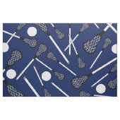 Marineblau Lacrossestöcke Stoff (Fat Quarter (45,7 x 55,9 cm))