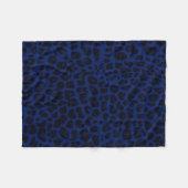 Marineblau-Leoparddruck Fleecedecke (Vorderseite (Horizontal))