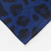 Marineblau-Leoparddruck Fleecedecke (Ecke)