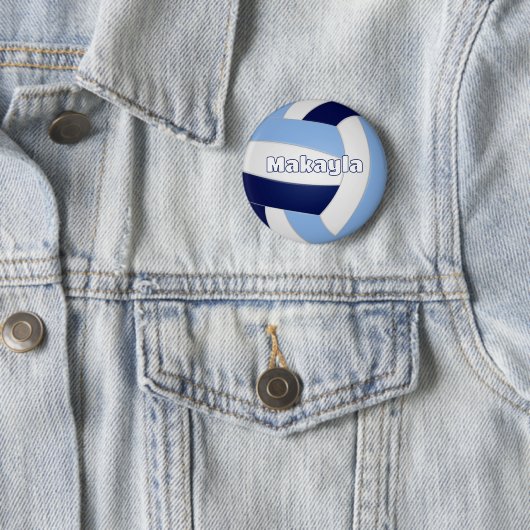 Marineblau lt blauer Volleyball Kindergeburtstag P Button (Beispiel)