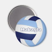 Marineblau lt blauer Volleyball Kindergeburtstag P Magnet (Vorderseite/Rückseite)