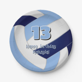 Marineblau lt blauer Volleyball Kindergeburtstag P Pappteller