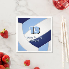 Marineblau lt blauer Volleyball Kindergeburtstag P Serviette