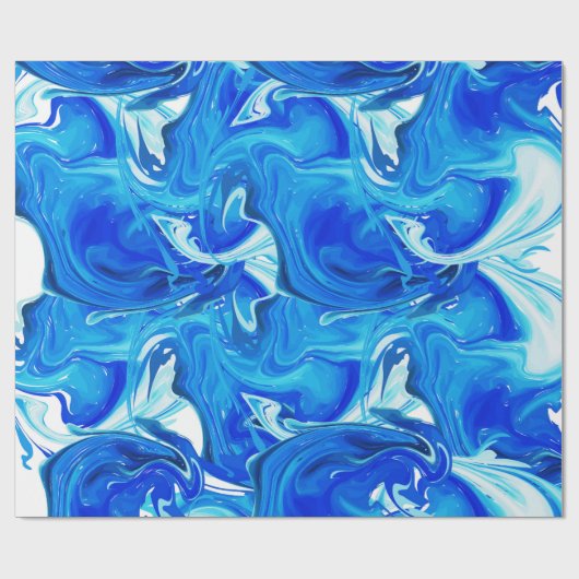 Marineblau marmorte Beschaffenheit, reiche ebru Geschenkpapier (Flach)