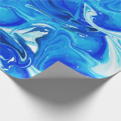 Marineblau marmorte Beschaffenheit, reiche ebru Geschenkpapier (Ecke)