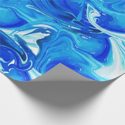 Marineblau marmorte Beschaffenheit, reiche ebru Geschenkpapier (Ecke)