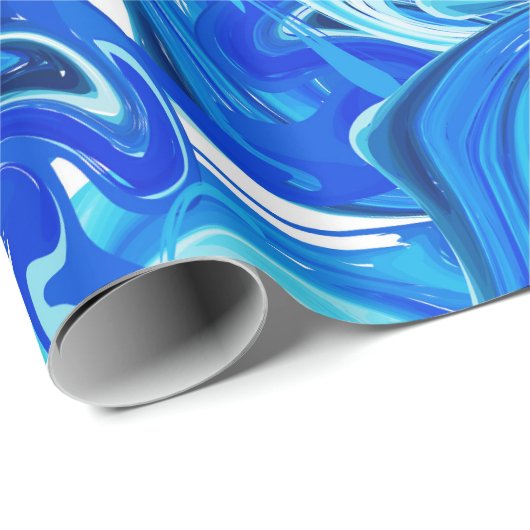 Marineblau marmorte Beschaffenheit, reiche ebru Geschenkpapier (Rolleneckpunkt)