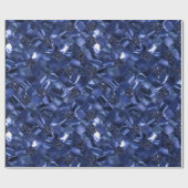 Marineblau marokkanisches Quatrefolienmuster Geschenkpapier (Flach)
