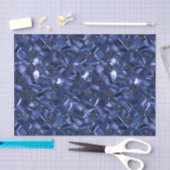 Marineblau marokkanisches Quatrefolienmuster Seidenpapier (Handwerk)
