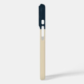 Marineblau mit Monogram Beige Küste Case-Mate iPhone Hülle (Rückseite / Links)