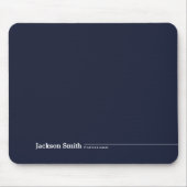 Marineblau, moderner minimalistischer personalisie mousepad (Vorne)