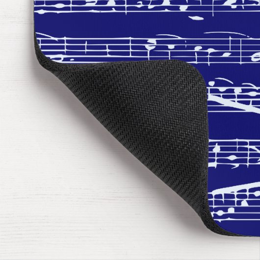 Marineblau-Musiknoten Mousepad (Ecke)