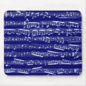 Marineblau-Musiknoten Mousepad (Vorne)