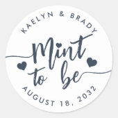 Marineblau | Muss Personalisierte Gastgeschenk Hoc Runder Aufkleber (Vorderseite)