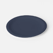 Marineblau Pappteller (Schrägansicht)