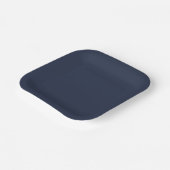 Marineblau Pappteller (Gewinkelt)