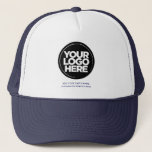 Marineblau | Personalisierte Logos und Textbasebal Truckerkappe<br><div class="desc">Erstellen Sie Ihren eigenen Navy Blue Trucker Hut! Unsere elegante und zeitgenössische Vorlage kommt in einer Vielzahl von Farben, bietet vollständige Anpassungsoptionen, um Ihr Business-Logo, ausgewählte Foto oder Bild zu präsentieren. Verbessern Sie Ihre Personalisierung durch den Zusatz Ihres Namens, Firmenslogan oder -monikers, Promotional Instagram Handle oder eines beliebigen personalisierten Textes...</div>