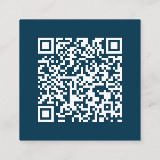 Marineblau | QR-Code | HochzeitsrSVP Begleitkarte (Rückseite)