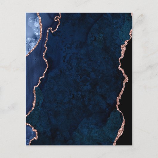 Marineblau-Rose Gold agate Probe Dinner (Rückseite)