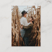 Marineblau-Rose Goldfetti QR-Code uAwg Begleitkarte (Rückseite)