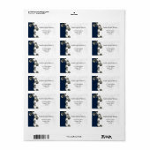 "marineblau"-Rücksendemarke Adressaufkleber (Vorne)