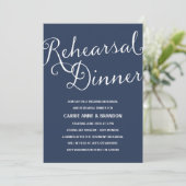 Marineblau | Rustikale Probe Einladung (Stehend Vorderseite)