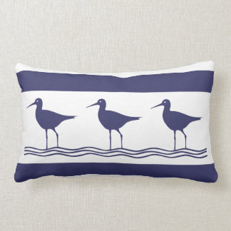 Marineblau SAND PIPER, weißer PILLOW-Küstenabschni Lendenkissen