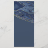 Marineblau, schlicht und elegant menükarte (Rückseite)