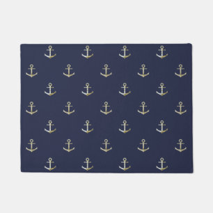 Marineblau-Seeanker Fußmatte