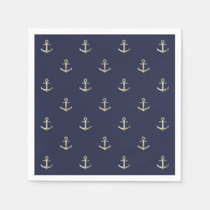 Marineblau-Seeanker Serviette