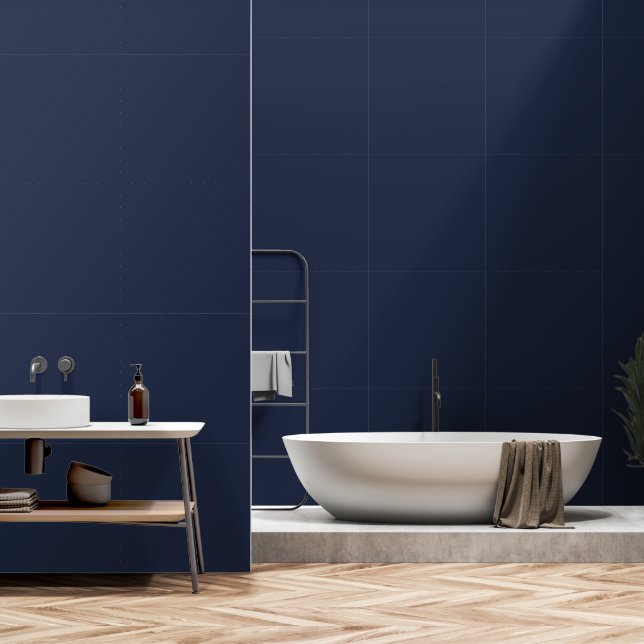 Marineblau Tapete (Badezimmer)