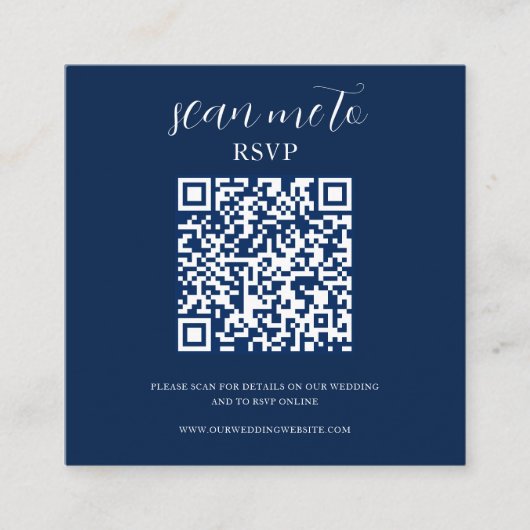 Marineblau | UAWG QR-Code-Umschließungskarte Begleitkarte (Vorderseite)