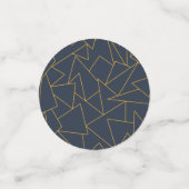 Marineblau und Gold Konfetti (Klein Vorderseite)