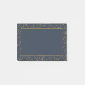 Marineblau und Gold Post-it Klebezettel (Vorderseite)