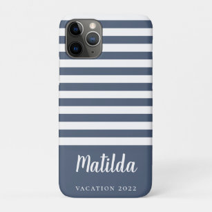 Marineblau und personalisierter Sommer  Case-Mate iPhone Hülle