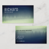 Marineblau und torquoise Wasserfarbe abstrakt Visitenkarte (Vorne/Hinten)