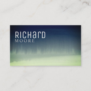 Marineblau und torquoise Wasserfarbe abstrakt Visitenkarte