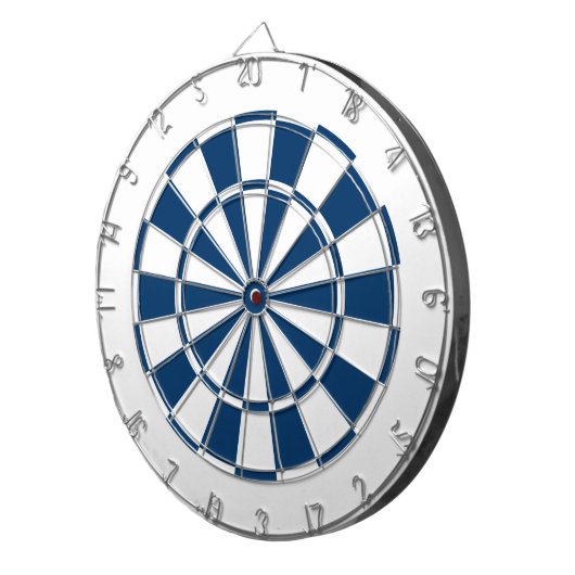 Marineblau und -WEISS Dartscheibe (Vorderseite rechts)