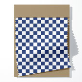 Marineblau und weißes gekreuztes Muster Stoff