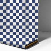 Marineblau und weißes gekreuztes Muster Stoff