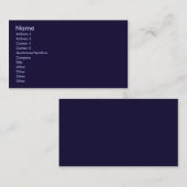 Marineblau Visitenkarte (Vorne/Hinten)