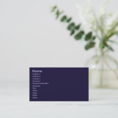 Marineblau Visitenkarte (Stehend Vorderseite)