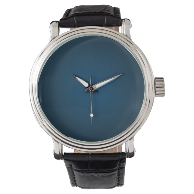 Marineblau (Vollfarbe) Armbanduhr (Vorderseite)