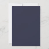 Marineblau Weiß Blumen Geburtstag Danke schön (Rückseite)