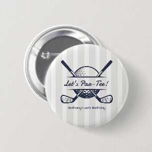 Marineblau, Weiß & Cloud Dancer Vornehme Golf-Part Button
