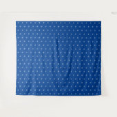 Marineblau-weißer-Davidstern-Musterhintergrund Wandteppich (Vorderseite (Horizontal))