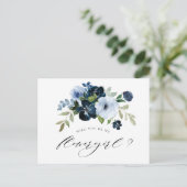marineblau werden Sie meine Blume Mädchenkarte sei Einladungspostkarte (Stehend Vorderseite)