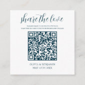 Marineblau | White Share - Liebe QR-Code Begleitkarte (Vorderseite)