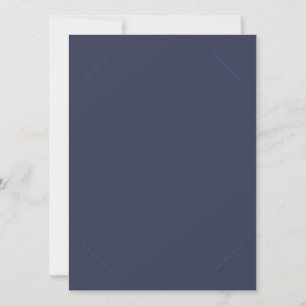 Marineblaue 5x7 auf 5,5x6,5 Ecke geschlitzt Insert Einladung