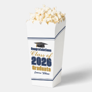 Marineblaue Abiturparty 2026 Popcorn Geschenkschachtel